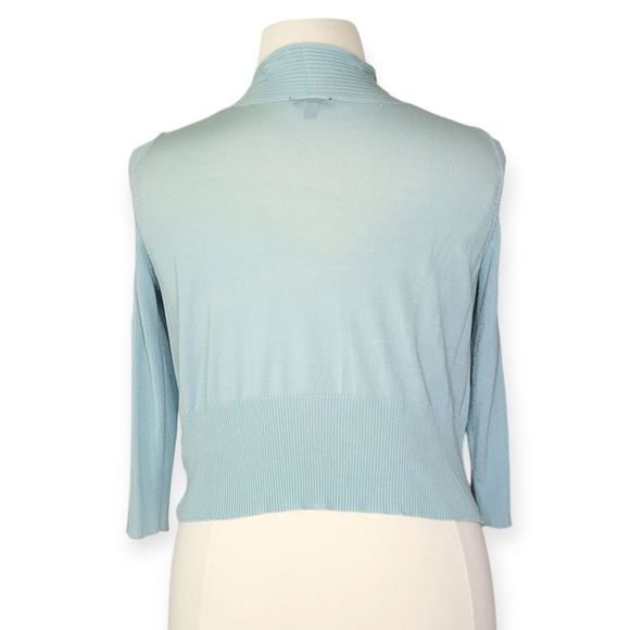 Torrid Short Open Sweater Cardigan Mint 3 - Picture 2 of 4